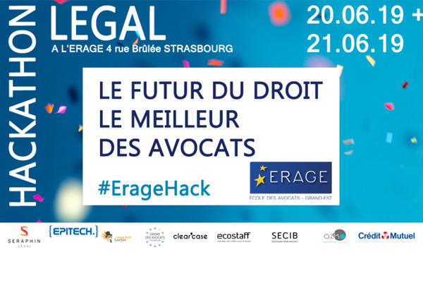 Rendez-vous le 21 juin pour la finale Legal Hackathon 2019 organisée par l'ERAGE et Seraphin.legal !