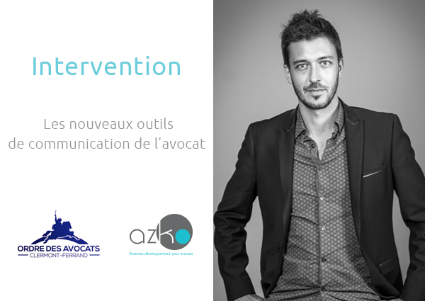 Pierre-Damien VIALA,  business developper AZKO interviendra le 8 novembre prochain au colloque « L’avocat et l’innovation juridique » organisé par le Barreau de Clermont-Ferrand