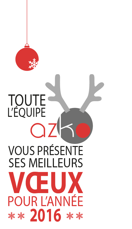 Toute l'équipe AZKO vous souhaite de joyeuses fêtes et le meilleur pour l'année 2016 #Voeux2016 #Webagency #Avocats 