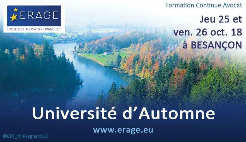 Nous participons aux côtés de SECIB et AZKO aux Universités d'automne de l'ERAGE du 25 au 26 octobre ! 